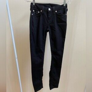 Vintage True Religion black skinny jeans women's 26